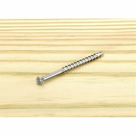 TINKERTOOLS No.8 x 3 in. Star Trim Head Stainless Steel Deck Screws, 250PK TI3325750